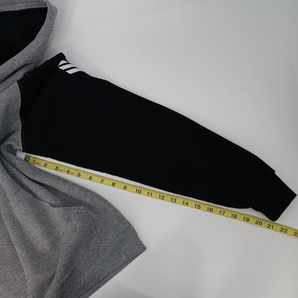 WOMENS BLACK/GRAY MEDIUM STAR PRINT PULLOVER HOODIE - Picture 9 of 16